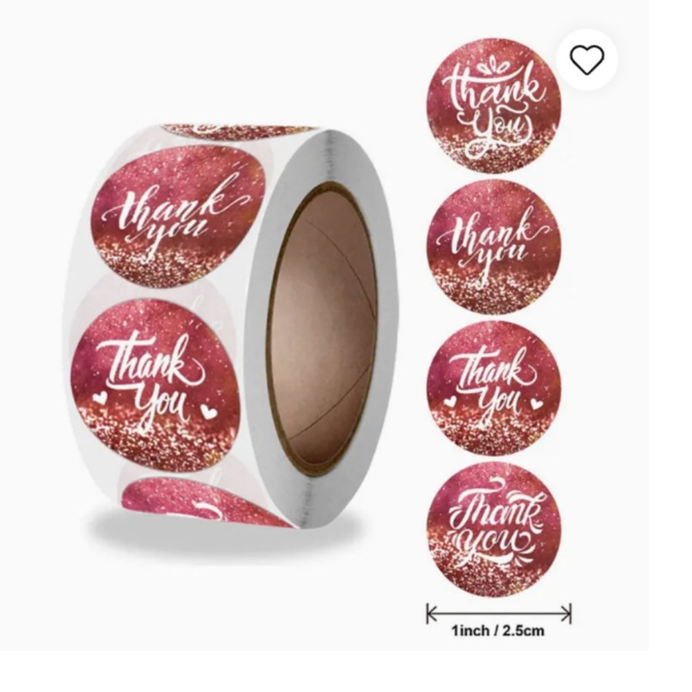 Thank You Stickers - 500 pcs - NWT